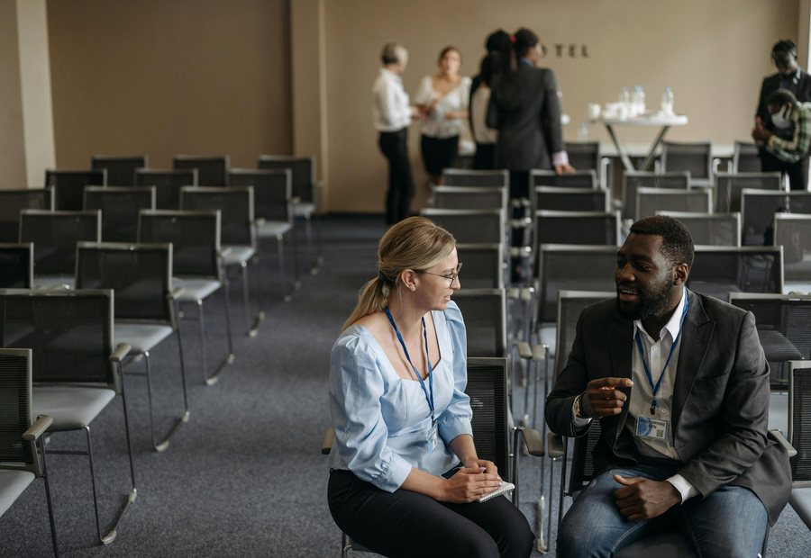 Conference networking break